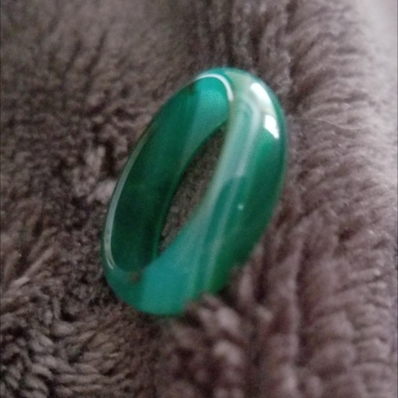 Beautiful natural green agate ring each unique - Picture 4 of 7